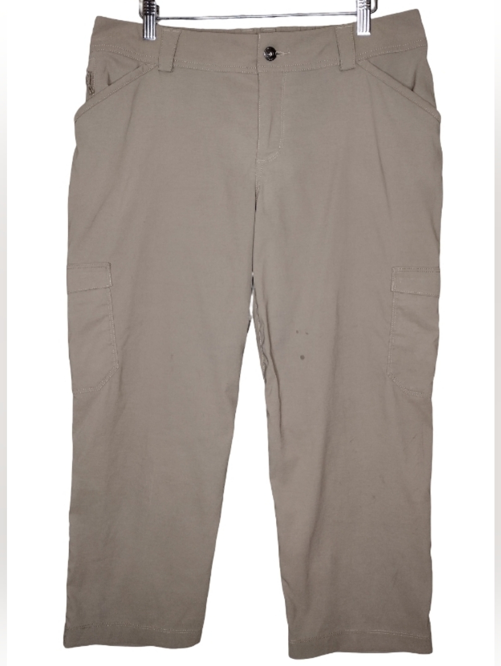 Duluth Trading Co Khaki/Tan Work Outdoor Cargo Cropped Pants Sz 12